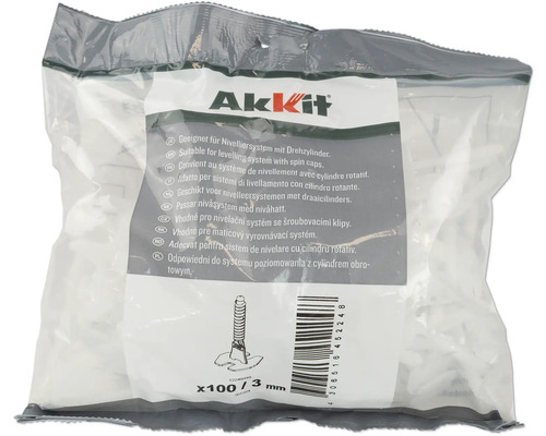Förpackning Akkit nivelleringssystem rotationscylinder med 100 stycken