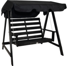 Hammock EDEN WOOD Mellby 2-sits svart utan tak & dynor