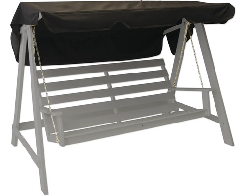 Hammock EDEN WOOD Mellby 3-sits grå utan tak & dynor