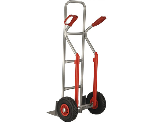 Säckkärra av metall med två handtag och hjul