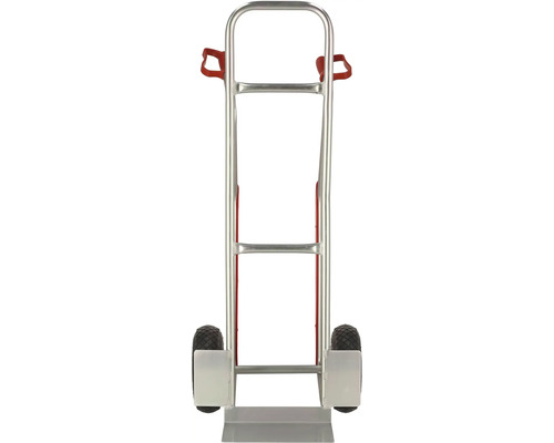 Säckkärra av metall med två hjul och handtag