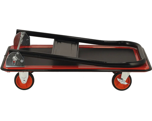 Transportvagn med hjul och fällbart handtag