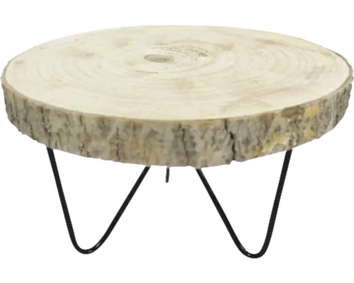 Dekorationsbord av träskiva med metallben