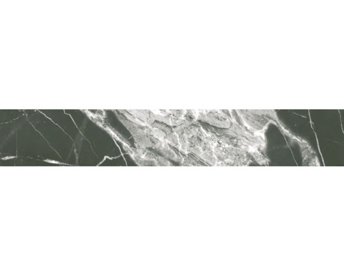Sockel MIRAVA Lucca nero svart polerad marmoroptik 10x60 cm Dekorativ platta med marmorlook