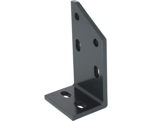 Vinkelbeslag av metall med flera hål