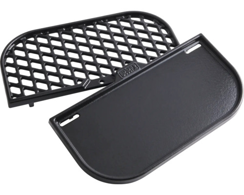 Grillgaller och stekplatta av gjutjärn