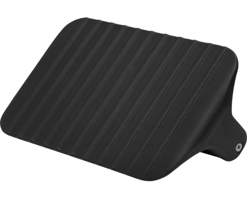Svart fotstöd med räfflad yta