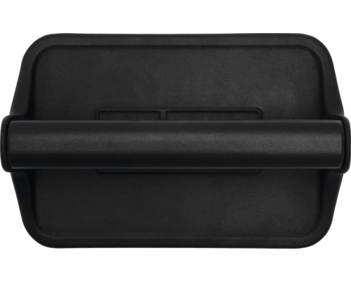 Svart murbrukstråg med handtag