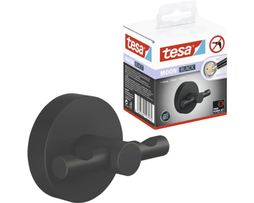 Tesa Moon Black klädkrok inklusive förpackning