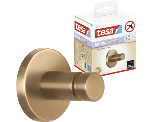 Tesa Moon Bronze klädkrok med förpackning
