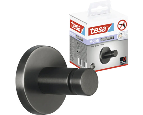 Tesa Moon Graphite klädkrok med förpackning