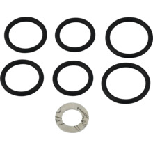 Sju tätningsringar i olika utföranden