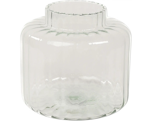 Glasvas med räfflad överkant