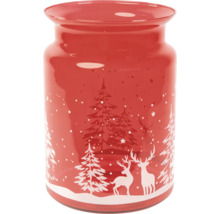 Dekorativt värmeljusglas med julmotiv