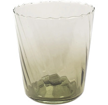 Klart dricksglas med virvlad design