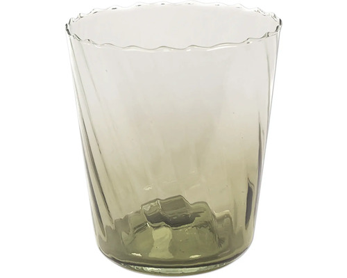 Klart dricksglas med virvlad design
