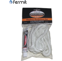 Fermit glasfiber rund sladdset med tätningssnöre och chamottebruk