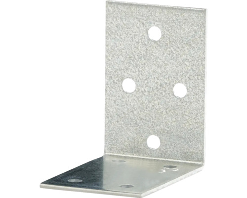 Spikplåtsvinkel JOMA 2,0x60x60x40mm varmförzinkad Vinkelbeslag av metall med hål för skruvar