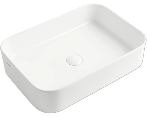 Rektangulärt tvättställ för bänkskiva av keramik