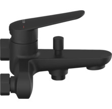 Svart badkarsblandare för väggmontering