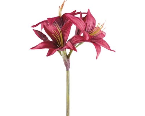 Konstgjord amaryllis med flera blommor och stjälk