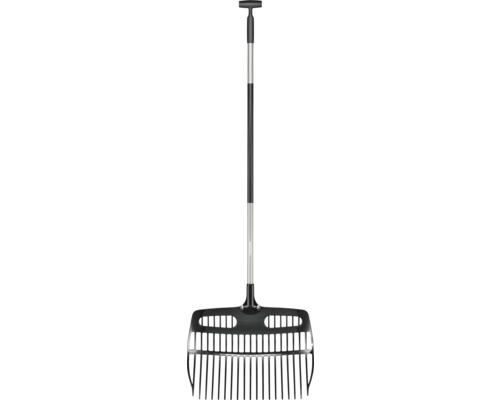 Lövraka i plast med skaft