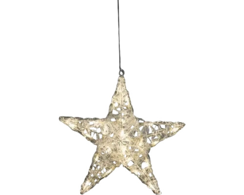 Stjärna KONSTSMIDE 24 varmvita LED 32x34x8cm dimbar Dekorativ ljusstjärna för upphängning