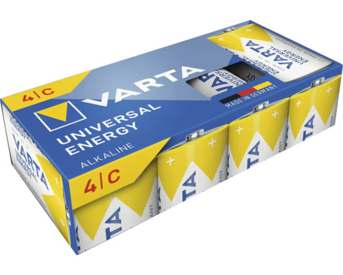 Varta Universal Energy Alkaliska C-batterier i 4-pack