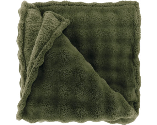 Grön mjuk filt i fuskpäls