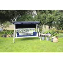 Hammock EDEN WOOD Holmsund 3-sits vit utan dynor & tak