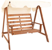 Hammock EDEN WOOD Mellby 2-sits brun utan tak & dynor