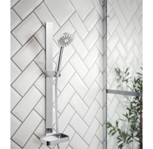 Duschset ARROW GlueLine krom blank fyrkantig 14x75 cm 8320168