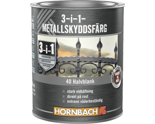 Burk metallskyddsfärg 3-i-1 för grundfärg, rostskydd och topplack