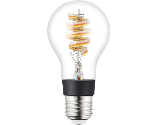 Dekorativ LED-lampa med E27-sockel och spiralformad glödtråd