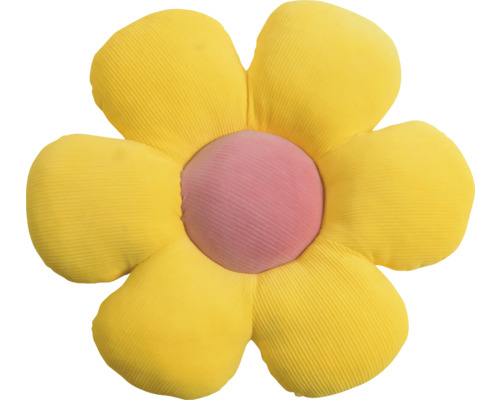 Kudde MAGMA Minnie blomma gul Ø50cm