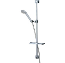 Duschset ARROW Briljant krom blank rostfri med tvålhylla duschstång 60 cm ø18 mm antikalkfunktion 8184700