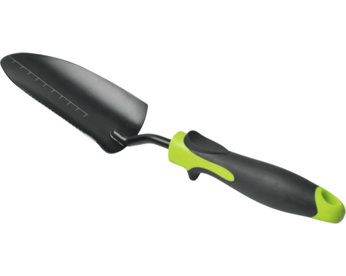 Trädgårdsspade med mätskala och ergonomiskt handtag