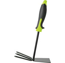 Trädgårdskultivator med tre tänder och handtag