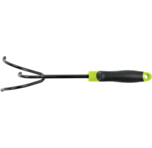 Trädgårdskultivator med tre tänder och ergonomiskt handtag