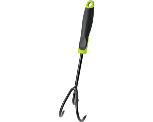 Trädgårdskultivator med tre pinnar för att luckra upp jorden