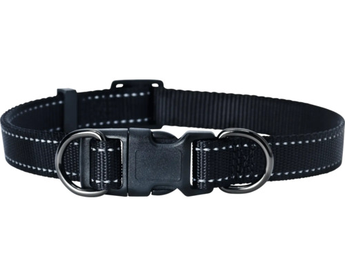 Hundhalsband DOGMAN Iris ställbart svart Medium
