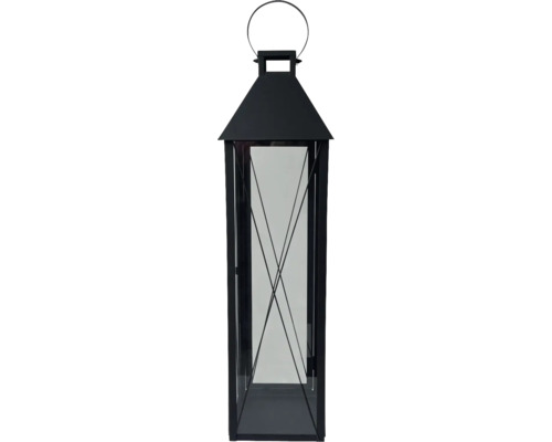 Svart lykta med bärhandtag