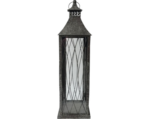 Dekorativ lykta av metall och glas för utomhusbruk