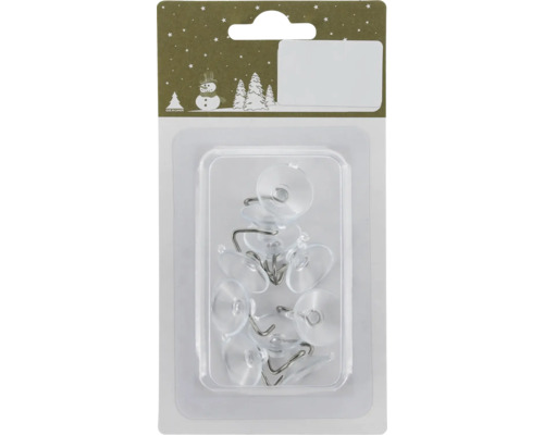 Förpackning med sugproppar och krokar för fastsättning