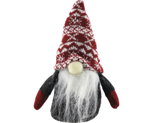 Dekorativ figur dvärg med stickad mössa och skägg