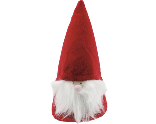 Julnisse med röd luva och vitt skägg