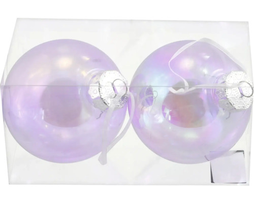 Kula 4-pack akryl optisk Ø8cm Två genomskinliga julgranskulor i en förpackning