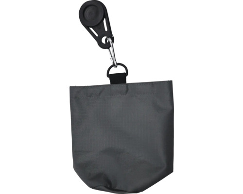 Grå godisväska med klämma för fastsättning