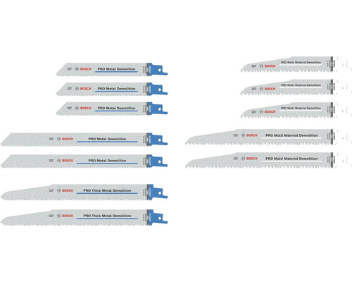 Diverse Bosch tigersågklingor för metall och multimaterial