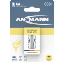 Ansmann solcellsbatterier, AA, uppladdningsbara, 800 mAh